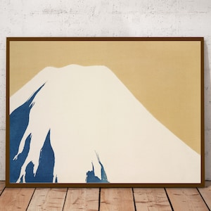 Japanese abstract art, Mount Fuji from Momoyogusa–Flowers of a Hundred Generations (1909) by Kamisaka Sekka