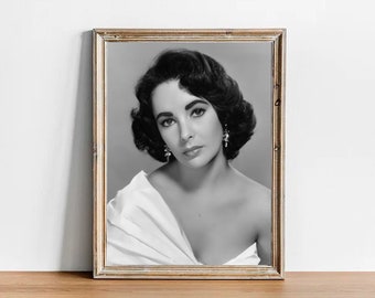 Elizabeth Taylor Vintage-Fotografie – Retro-Wandkunst – Elizabeth Taylor-Fotodruck – alte Hollywood-Poster – Geschenkideen zur Einweihungsfeier