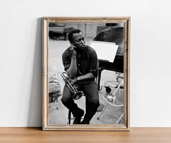 Vintage Miles Davis Photograph: Retro Jazz Music Poster - Etsy