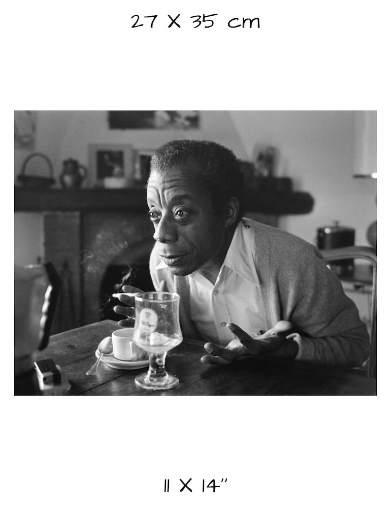 James Baldwin vintage photograph retro wall art James Baldwin photo print Iconic poster Housewarming gift ideas inspirational gift image 5