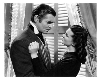 ヴィヴィアン・リーとクラーク・ゲーブルのヴィンテージ写真 - 風