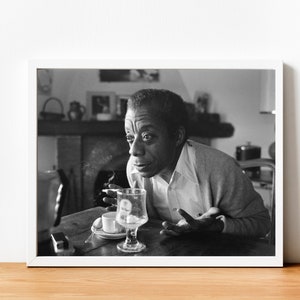 James Baldwin vintage photograph retro wall art James Baldwin photo print Iconic poster Housewarming gift ideas inspirational gift image 8