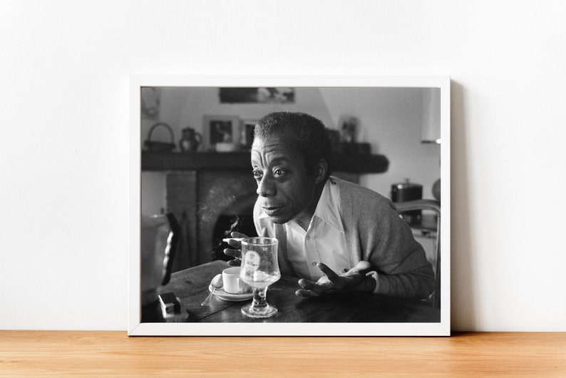 James Baldwin vintage photograph retro wall art James Baldwin photo print Iconic poster Housewarming gift ideas inspirational gift image 8