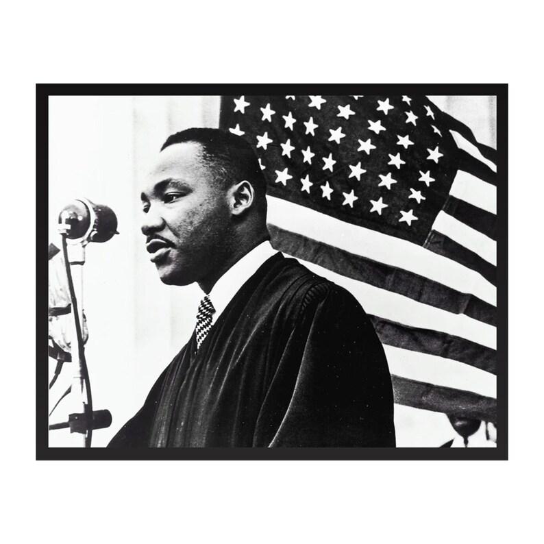 Vintage Martin Luther King Jr Photograph - Inspirational Art Poster - Etsy