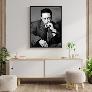Photographie vintage d'Albert Camus art mural rétro impression photo Albert Camus affiches emblématiques idées cadeaux de pendaison de crémaillère cadeaux inspirants image 8
