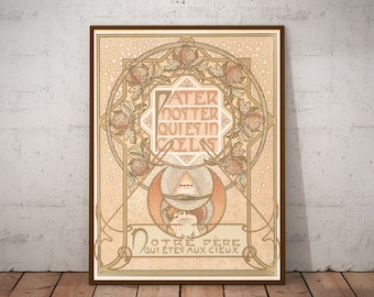 Mucha Art Nouveau Print: 1921 Brooklyn Exhibition Poster, Bohemian