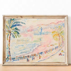 Paul Signac &quot;Nice&quot; Print: French Riviera Coastal Art