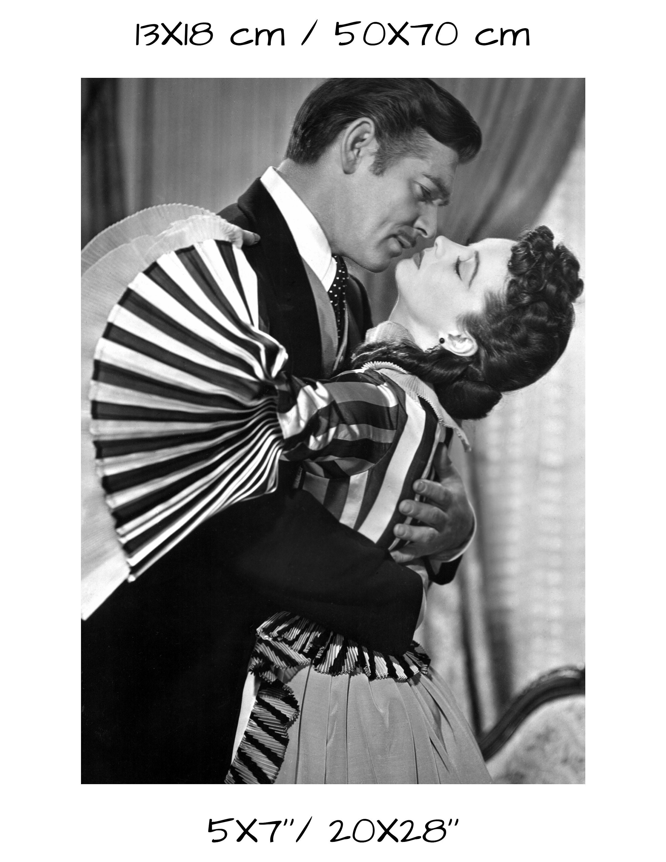 ヴィヴィアン・リーとクラーク・ゲーブルのヴィンテージ写真 - 風