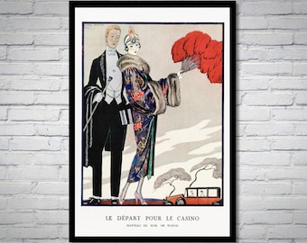 Art Deco Fashion Illustration Print: George Barbier, Parisian Style