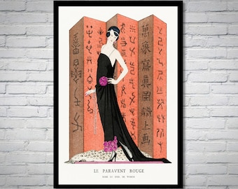 Art Deco Fashion Illustration Print: George Barbier Parisian Style