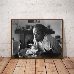 James Baldwin vintage photograph retro wall art James Baldwin photo print Iconic poster Housewarming gift ideas inspirational gift image 10