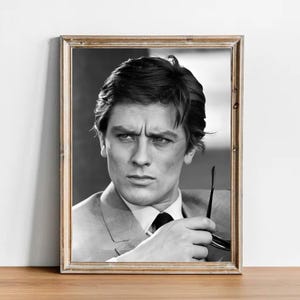 Alain Delon vintage photograph - retro wall art - Alain Delon photo print - Old Hollywood elegant posters - Housewarming gift ideas