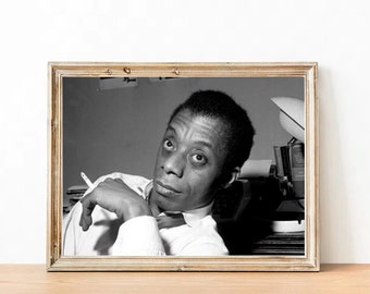 James Baldwin vintage photograph - retro wall art - James Baldwin photo print - Iconic poster - Housewarming gift ideas - inspirational gift