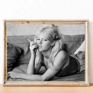 Brigitte Bardot Vintage Fotografie - Retro Wandkunst - Brigitte Bardot Fotodruck - Altes Hollywood Poster - Einzug Geschenkidee