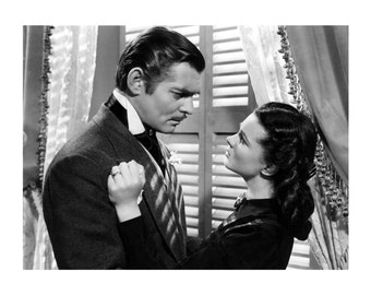 ヴィヴィアン・リーとクラーク・ゲーブルのヴィンテージ写真 - 風