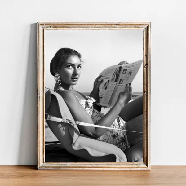 Maria Callas vintage photograph - retro wall art - Maria Callas photo print - Opera Divas posters - Housewarming gift ideas