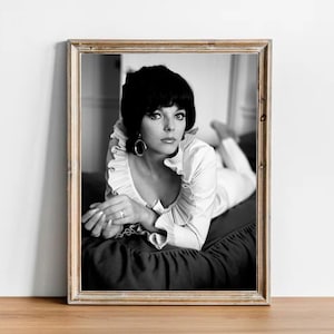 Vintage Joan Collins Photograph: Retro Hollywood Glamour Wall Art