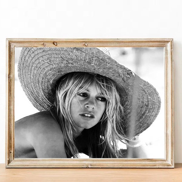Photographie vintage de Brigitte Bardot - art mural rétro - impression photo Brigitte Bardot - vieilles affiches hollywoodiennes - idées cadeaux de pendaison de crémaillère