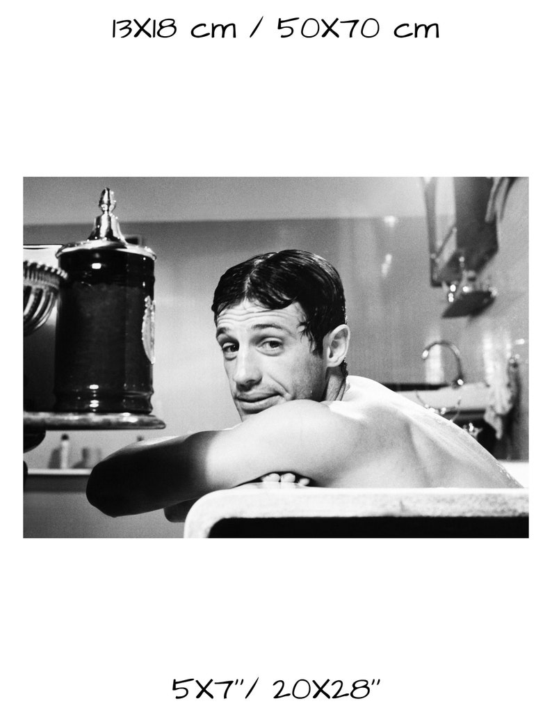 Photographie vintage Jean Paul Belmondo Art mural rétro Impression photo Belmondo Vieilles affiches élégantes d'Hollywood Idées cadeaux de pendaison de crémaillère image 3