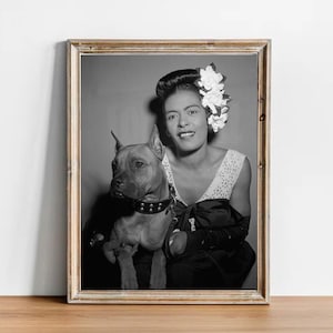 Billie Holiday vintage photograph - retro wall art - Billie Holiday photo print - music poster
