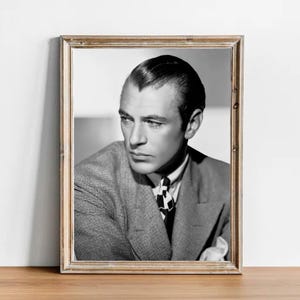 Gary Cooper vintage photograph - retro wall art - Gary Cooper photo print - Old Hollywood elegant posters - Housewarming gift ideas