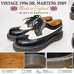 Dr Martens 3989 Vintage Made in England Brogue Shoes - Etsy