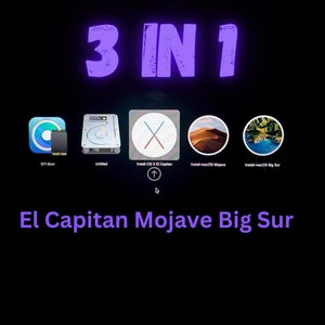 3 in 1 Mac OS El Capitan, Mojave, Big Sur Bootable USB Flash Drive