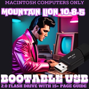 Mac Repair Service Mountain Lion Bootable USB Flash Drive With Printed Guide