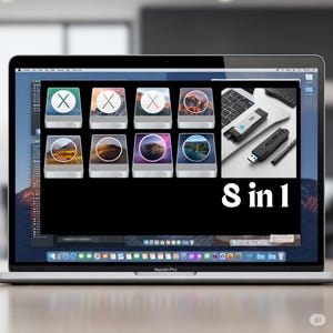 8 in 1 Mac OS Bootable USB Flash Drive With Guide And Tech Support