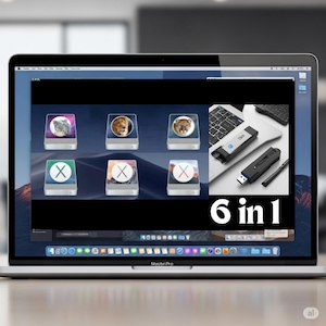 6 in 1 Mac OS Bootable USB Flash Drive With Guide And Tech Support
