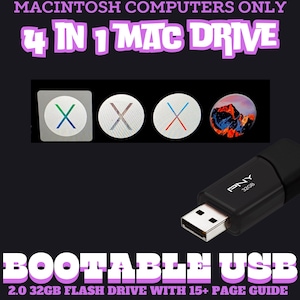 4 in 1 Mac OS Bootable USB Flash Drive