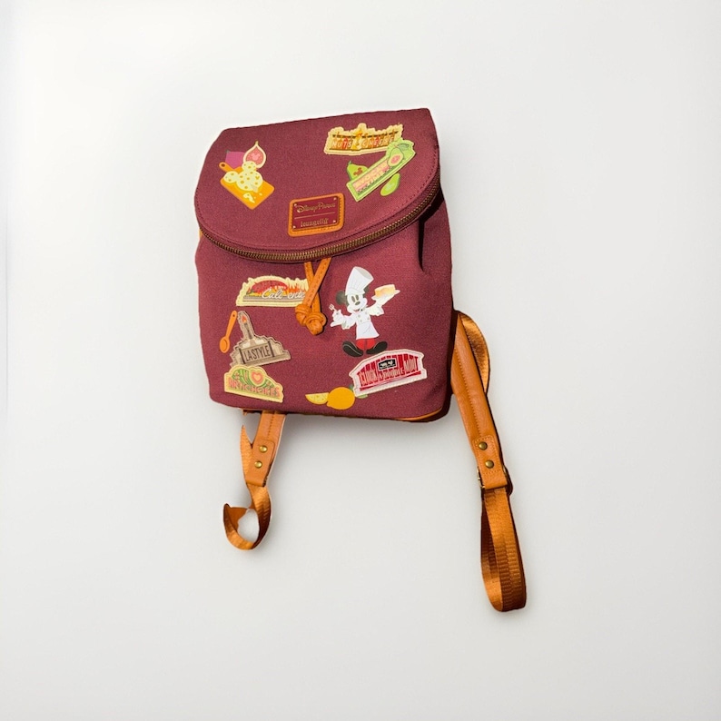 Vintage Disney Micky Maus Loungefly Rucksack California Adventure Food & Wine HTF Bild 16