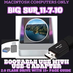 Mac OS Big Sur Bootable USB-C Flash Drive Installer Repair With Guide