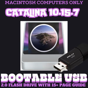 Mac OS Catalina Bootable USB Flash Drive 15 Page Guide and Tech Support