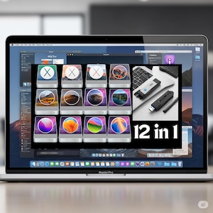 12 in 1 Mac OS Bootable USB Flash Drive 128GB With Guide And Tech Support