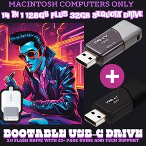 14 In 1 Mac OS Bootable USB-C Flash Drive 128GB With Sequoia Drive
