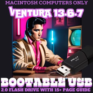 Mac Repair Service Ventura Bootable USB Flash Drive With Printed Guide