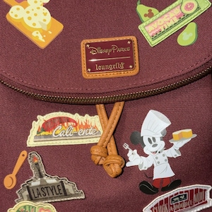 Vintage Disney Micky Maus Loungefly Rucksack California Adventure Food & Wine HTF Bild 5