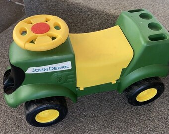 John Deere Kids Ride-On Tractor Push Wheel 3 in 1 Children Riding Toy Vintage