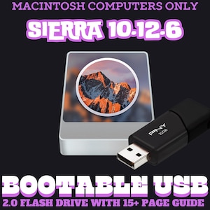Mac OS Sierra Bootable USB Flash Drive 15 Page Guide and Tech Support