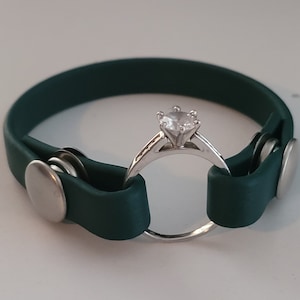 Ring Holder Bracelet: Coated Nylon, Custom-Fit, Utility Snap Closure