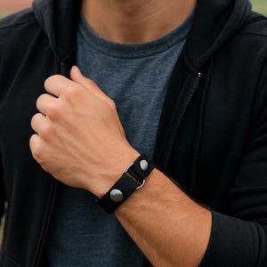 Waterproof Ring Holder Bracelet: Stainless Steel Snaps, Custom Fit