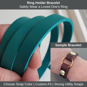 Ringhalter! Hochwertiges robustes Leder Trauerarmband | Custom-Fit für Witwen, Sportler, Musiker, Krankenschwestern, Schwangere, Gewichtszunahme