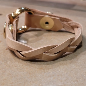 Add Your Wedding Band | Natural Veg Tan Leather Ring Holder Bracelet | Injury, Weight Gain, Widowed, Medical Profession: Great Gift!