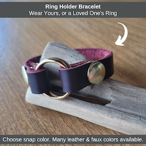 Witwen tragen einen Ring | Tiefes Burgund schönes Leder | Gedenkarmband | Passgenau | Gewichtszunahme, Krankenschwester oder Koch Geschenk, Schwangerschaft,