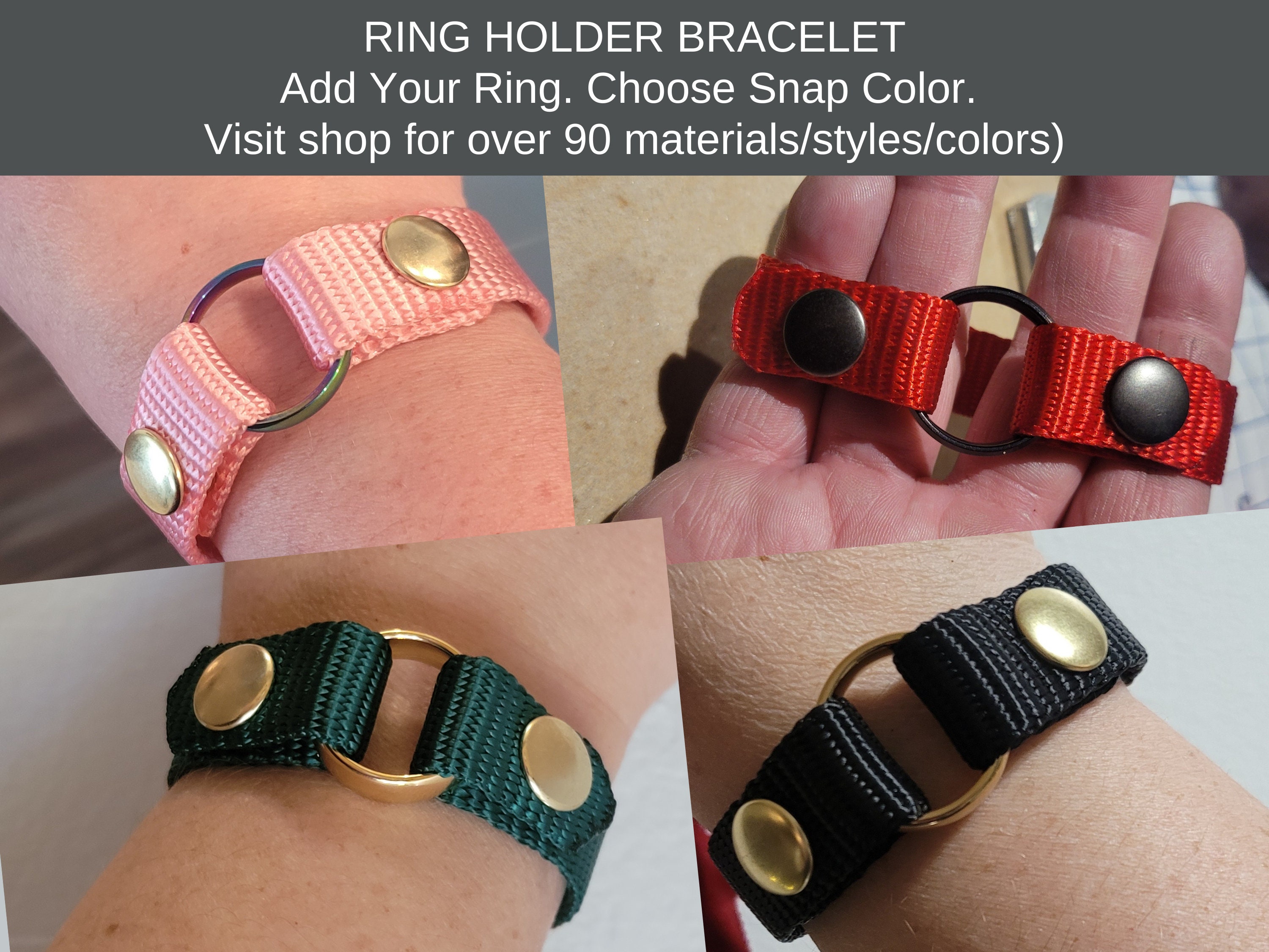 Wrist band shop ring holder