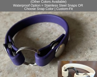 Ring Holder: Petite, Flexible, Washable, & Waterproof Coated Nylon Widow Bracelet | Stainless Steel Snaps | Custom-Fit | Wedding Band Holder
