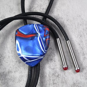 Bolo Tie, Resin, Shield Shape, Special Occasion or Event, Genuine Black Nappa Leather Cording, Unique Bolo Tips, Great Gift for Him or Her