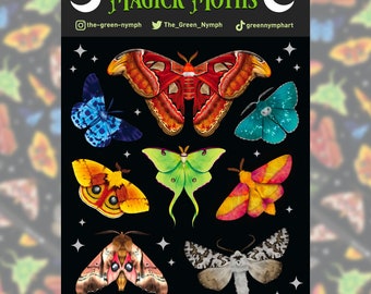 Moth Sticker Sheet