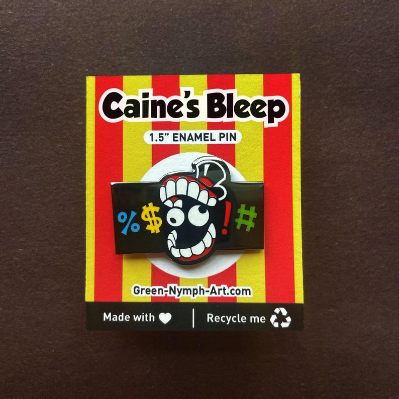 TADC Caine's Bleep Swear Pin Button | the Amazing Digital Circus - Etsy